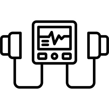 fitness ve sağlık ikonu vektör çizimi