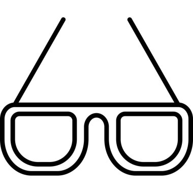 gözlük simgesi, vektör illüstrasyonu