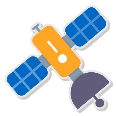 uydu simgesi vektör illüstrasyonu