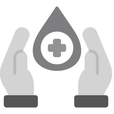 Kan bakımı elleri taslak biçiminde simge