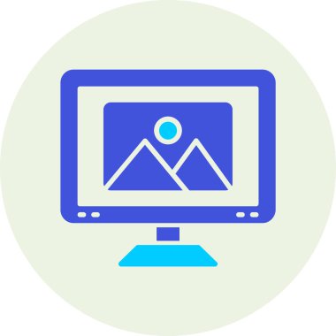 Bilgisayar. Web simgesi basit illüstrasyon