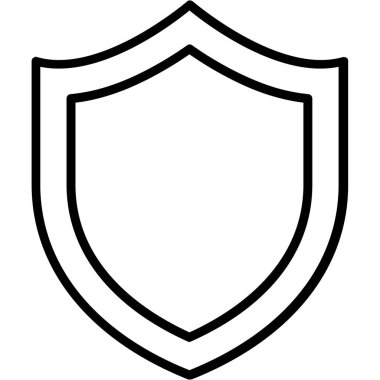 Güvenlik kalkanı simgesi vektör çizimi tasarımı