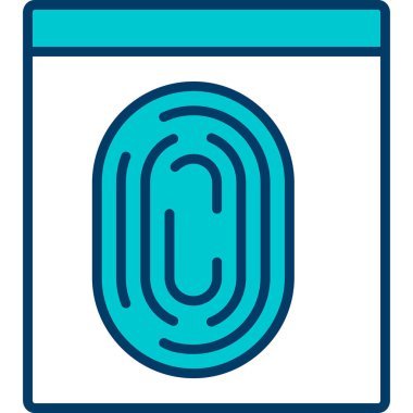 parmak izi ikonu vektör illüstrasyonu