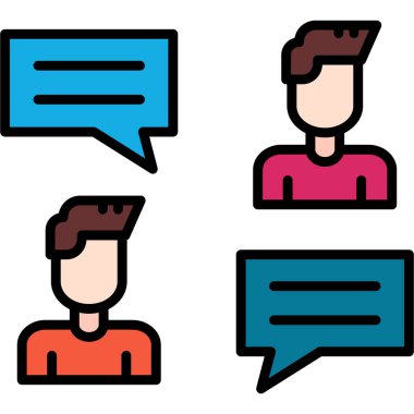 Sohbet simgesi vektör illüstrasyonu