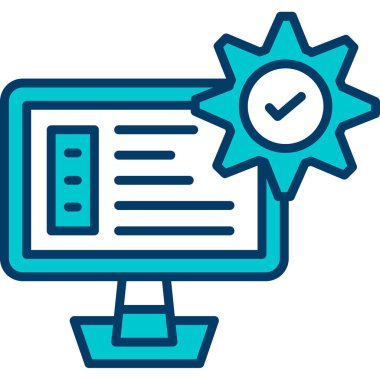 Kontrol listesi. Web simgesi basit illüstrasyon