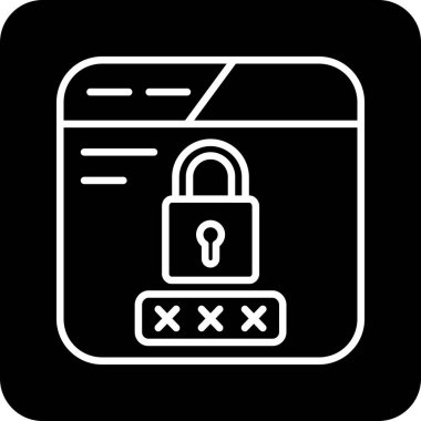 Veri güvenliği. Web simgesi basit illüstrasyon