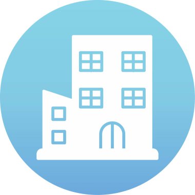 Bina. Web simgesi basit illüstrasyon