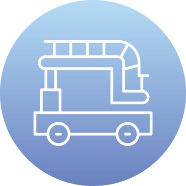 Teslimat kamyonu modern simgesinin vektör çizimi