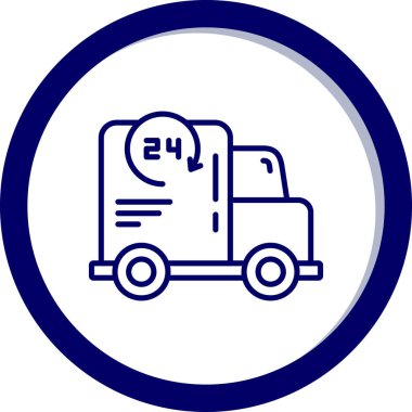 Teslimat. Web simgesi basit illüstrasyon