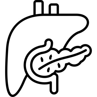 Karaciğer organ ikonu. beyaz arkaplanda izole edilmiş web tasarımı için karaciğer organ vektör simgesi