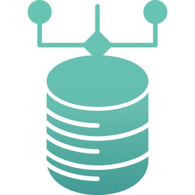 Mavi çizgi sunucusu, veri merkezi simgesi beyaz arkaplanda izole edildi. sunucu simgesi. vektör illüstrasyonu