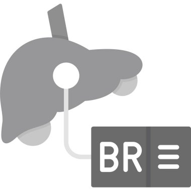 karaciğer ve karaciğer simgesi vektörü