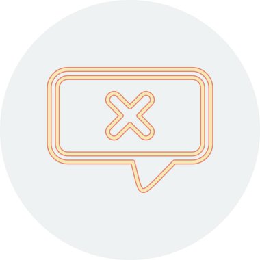 konuşma balonu mesaj simgesi, vektör illüstrasyonu