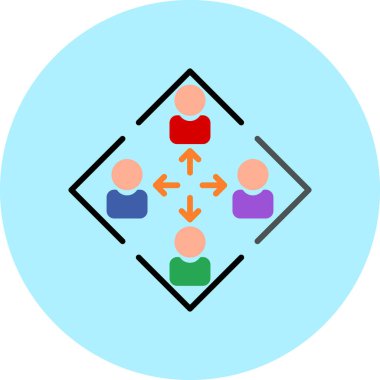 İş dünyası takım ikonu. vektör illüstrasyonu