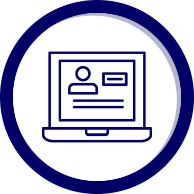 Dizüstü bilgisayar simgesi vektör çizimi