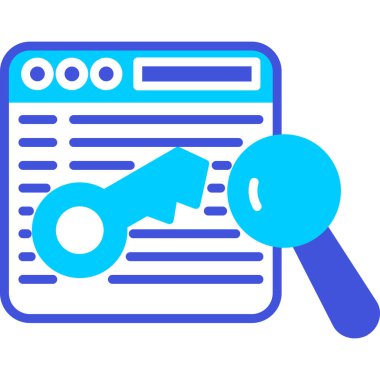 belge simgesi. Bilgi ve ağ için büyüteç simgesinin basit bir illüstrasyonu.