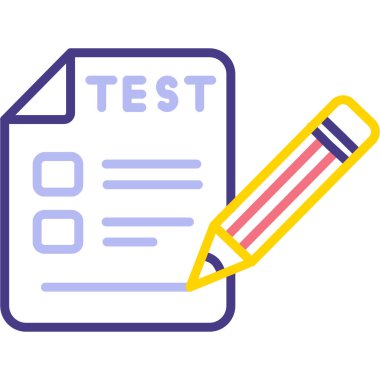 sınav modern simge vektör illüstrasyonu