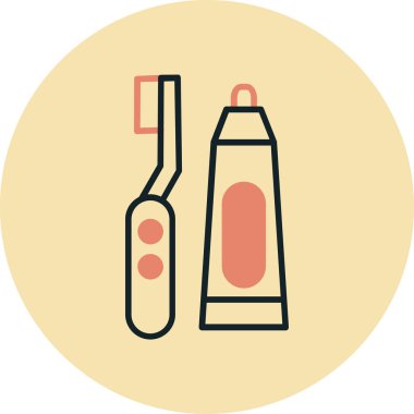 Kozmetik. Web simgesi basit illüstrasyon