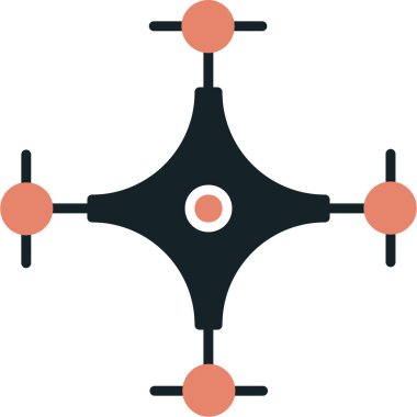 Drone web simgesi, vektör illüstrasyonu