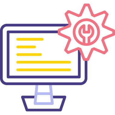 Bilgisayar simgesinin vektör illüstrasyonu