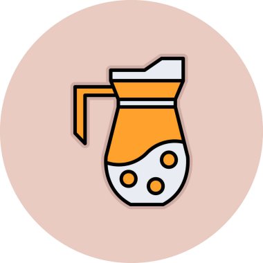 Kahve fincanı simgesi, renkli vektör çizimi