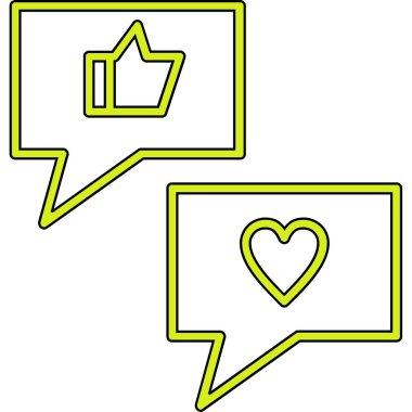 Bir kalp simgesinin vektör illüstrasyonu