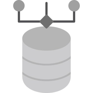 sunucu vektör simgesi. Düz çizim beyaz arkaplanda izole edildi. düzenlenebilir vuruş.