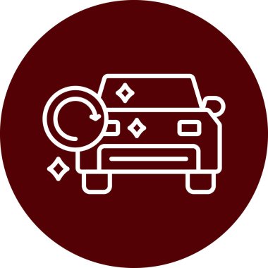 Araba simgesi, basit vektör çizim