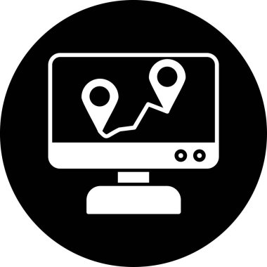 konumu simgesi harita, illüstrasyon vektör