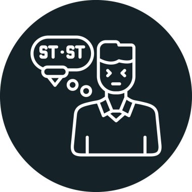 Kabarcığı olan bir adamın vektör çizimi