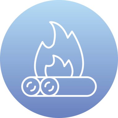 Eşsiz ateş alev vektör çizgisi simgesi