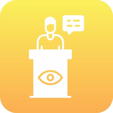 İnsan gözünün konuşma baloncuklu vektör çizimi