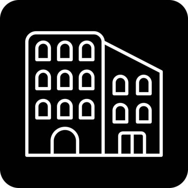 Bina. Web simgesi basit tasarım