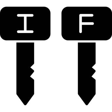 Anahtar. Web simgesi basit illüstrasyon