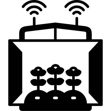 Kablosuz. Web simgesi basit illüstrasyon