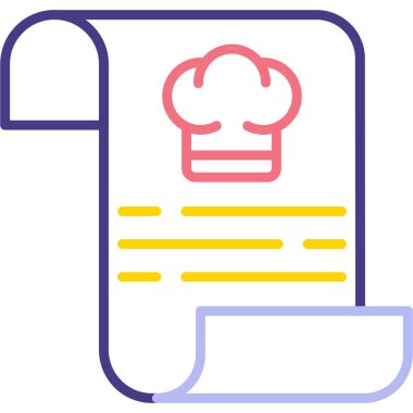 Şef şapkası. Web simgesi basit illüstrasyon