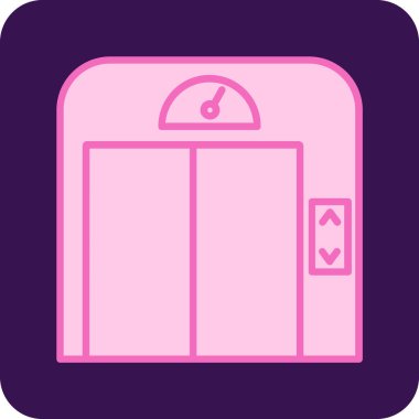 Mor ve pembe kahve fincanının vektör çizimi