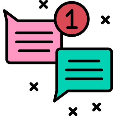 Sohbet simgesi vektör illüstrasyonu