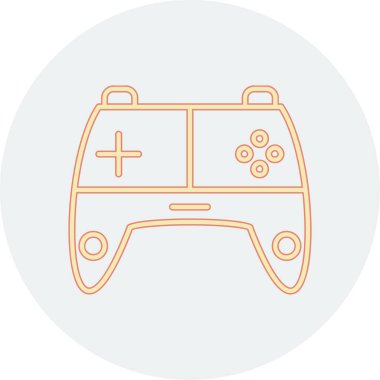 ince çizgi vektör simgesi gamepad