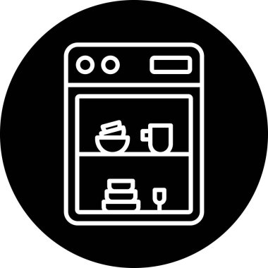 Glifi simgesi tasarımının yemek vektör illüstrasyonu