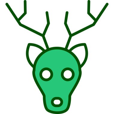 Geyik. Web simgesi basit illüstrasyon