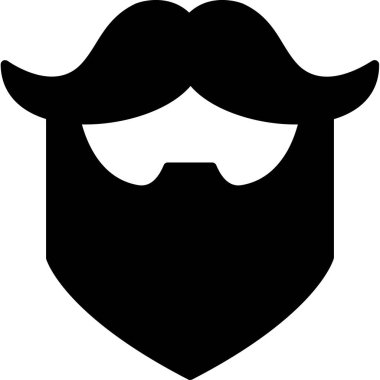 Bıyıklı bir adamın vektör çizimi.