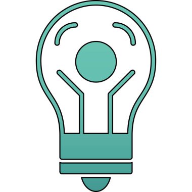 Ampul. Web simgesi basit illüstrasyon