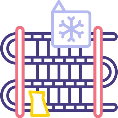 kış kar ikonu vektör illüstrasyonu