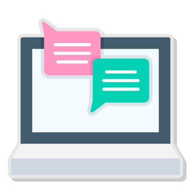 Sohbet mesajı vektör illüstrasyonu