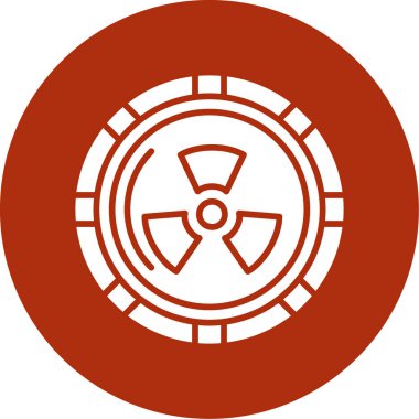 Bir nükleer simgenin vektör illüstrasyonu