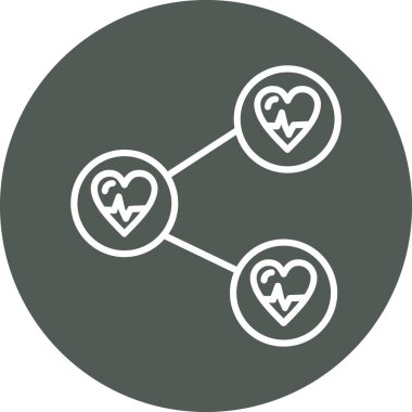 Bir kalp simgesinin vektör illüstrasyonu