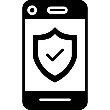 Güvenlik vektörü ince çizgi simgesi