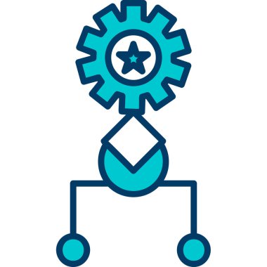 Vites simgesi vektör çizimi tasarımı