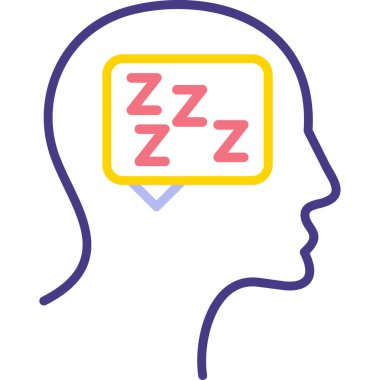 Uyu. Web simgesi basit illüstrasyon